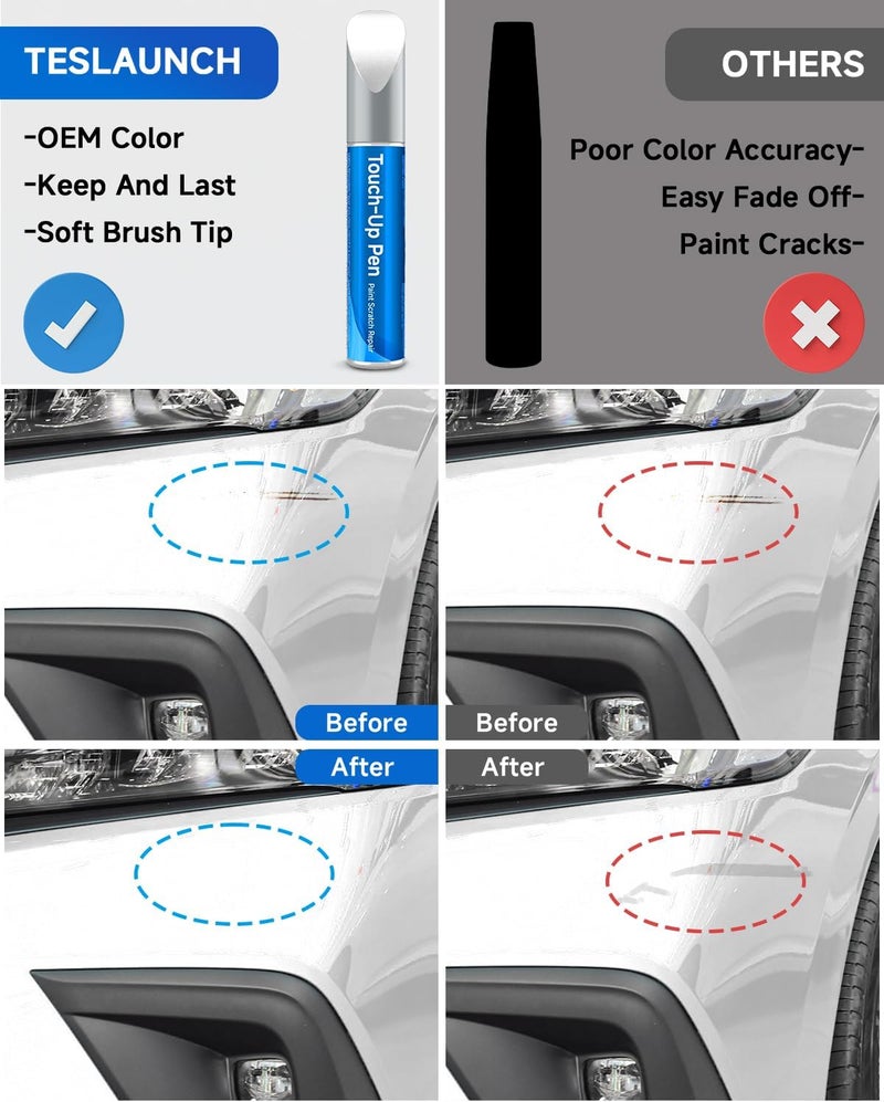 RSACET NH-883P Platinum White Pearl Touch Up Paint Compatible with Honda Exact Match Touch Up Paint Car Scratch Repair - Image 2